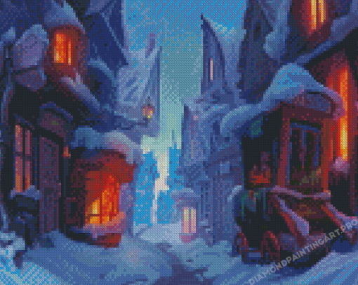 Hogsmeade In Winter Diamond Painting