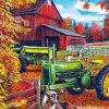 John Deere Trekker Autumn Farm Diamond Paintings