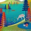 Jordan Pond National Park Poster Diamond Paintings