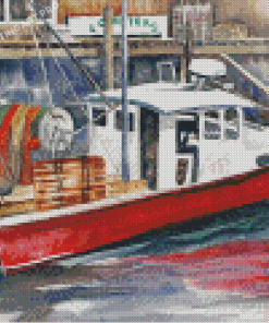 Lobster Boat Diamond Painting