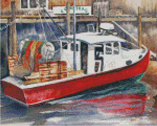 Lobster Boat Diamond Painting