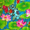 Lotus Flowers And Koi Fish Diamond Paintings