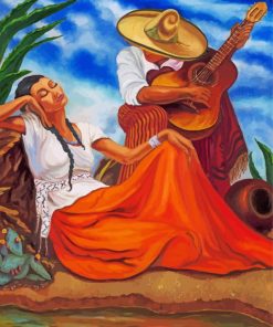 Mexican Singer In Sombrero Diamond Painting