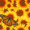 Monarch Butterfly On Sunflowers Diamond Painting