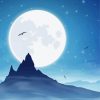 Mountain And Moon Diamond Painting