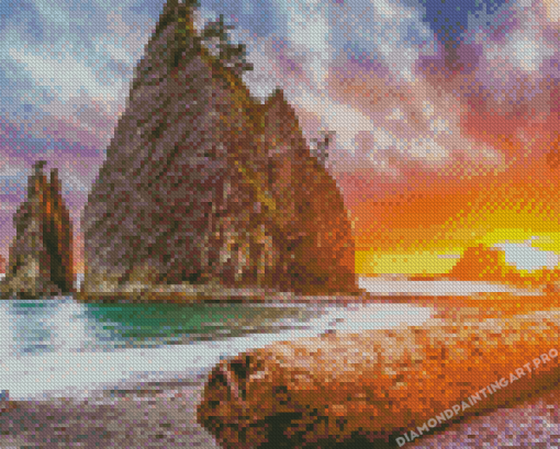 Olympia State Park Sunset Diamond Painting