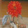 Orange Flower In Jar Diamond Painting