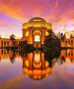 Palace Of Fine Arts California At Sunset Diamond Painting