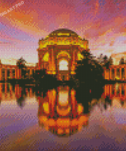 Palace Of Fine Arts California At Sunset Diamond Painting