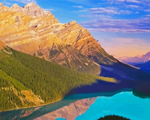 Peyto Lake Landscape Diamond Painting