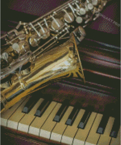 Piano And Saxophone Diamond Painting