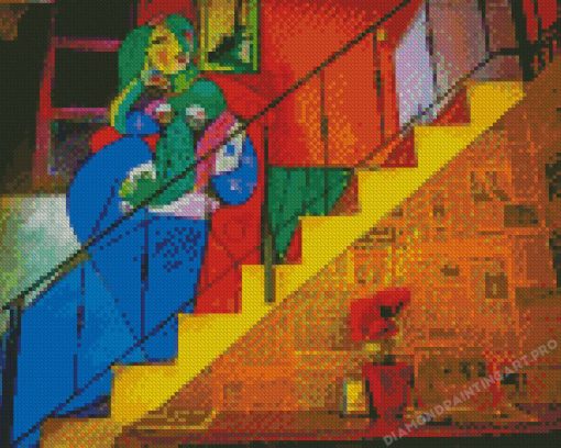 Picasso Woman On Stairs Diamond Paintings