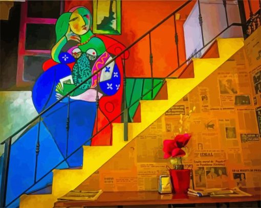 Picasso Woman On Stairs Diamond Paintings