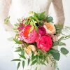 Pink Peach Peonies Bride Bouquet Diamond Paintings