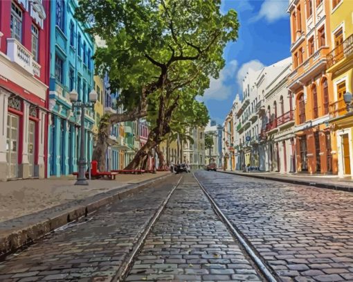 Recife City Buildings In Brazil Diamond Painting