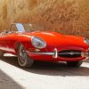 Red Jaguar E Type Car Diamond Paintings