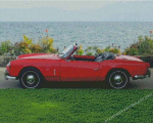 Red Old Convertible Diamond Paintings