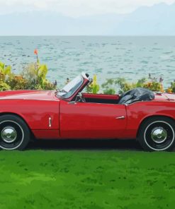 Red Old Convertible Diamond Paintings