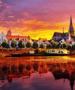 Regensburg At Sunset Diamond Painting