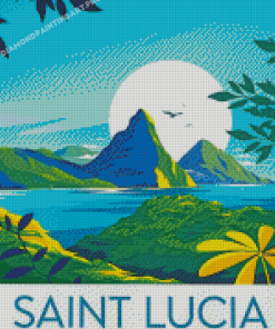 Saint Lucia Caribbean Poster Diamond Painting