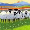 Scotland Sheep Art Diamond Painting