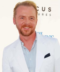 Simon Pegg Smiling Diamond Painting