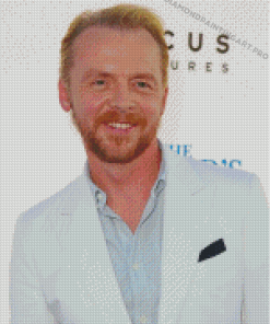 Simon Pegg Smiling Diamond Painting