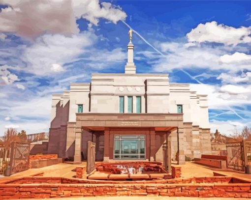 Snowflake Arizona Temple Diamond Painting