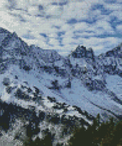 Snowy Mountains In North Cascades National Park Diamond Painting