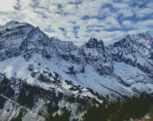 Snowy Mountains In North Cascades National Park Diamond Painting