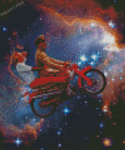 Space Motorbike Couple Diamond Painting