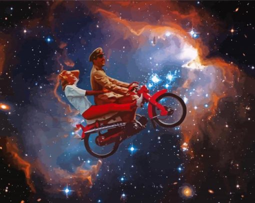 Space Motorbike Couple Diamond Painting