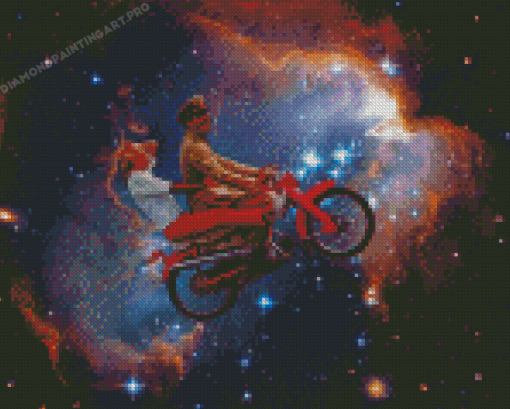 Space Motorbike Couple Diamond Painting