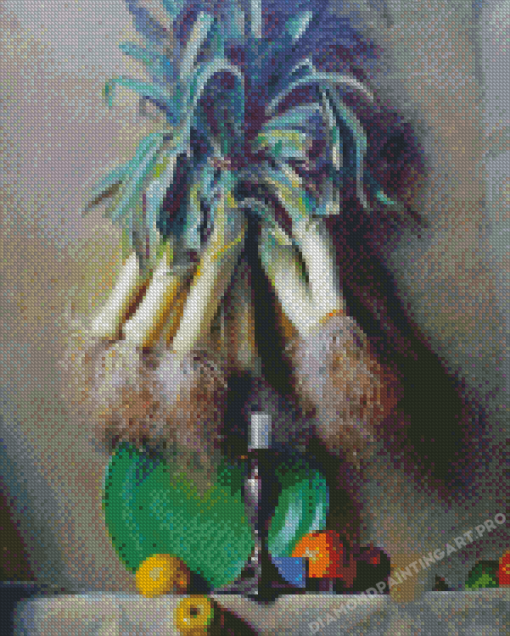 Still Life Of Leeks Diamond Paintings