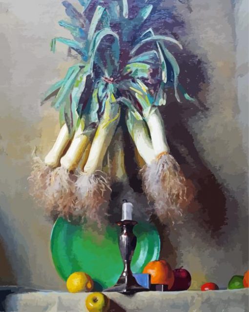 Still Life Of Leeks Diamond Paintings