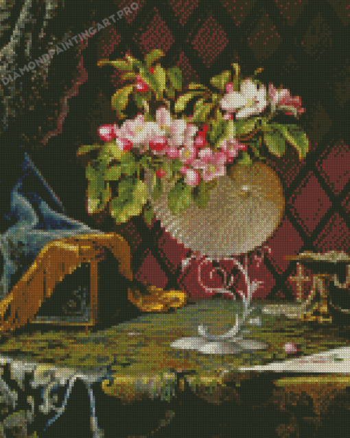 Still Life With Apple Blossoms In A Nautilus Shell Diamond Painting