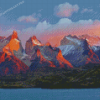 Sunset At Andes Mountains Diamond Painting