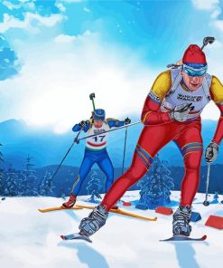 The Biathlon Players Diamond Paintings