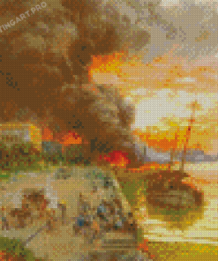 The Bombing Of The Intendencia By Fernando Amorsolo Diamond Painting