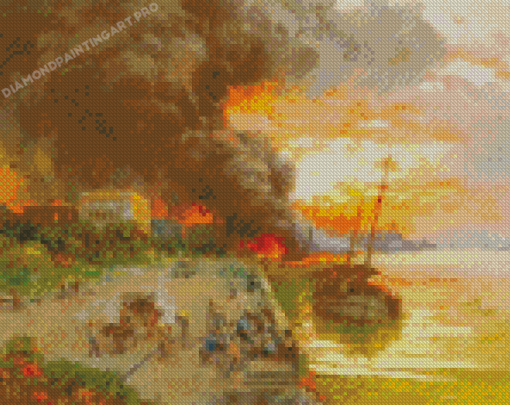 The Bombing Of The Intendencia By Fernando Amorsolo Diamond Painting