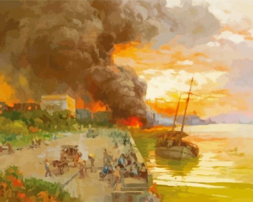 The Bombing Of The Intendencia By Fernando Amorsolo Diamond Painting