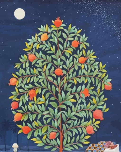 The Pomegranate Tree Diamond Painting