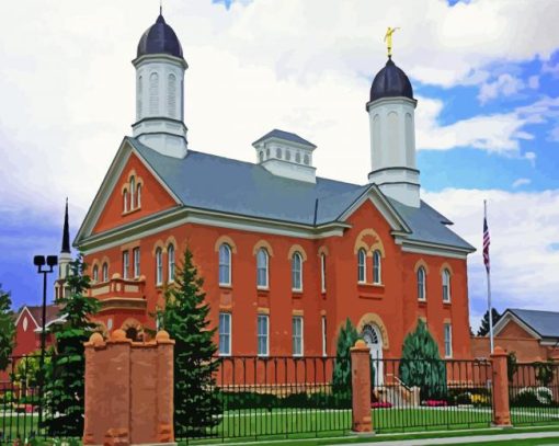 Vernal Utah Temple Building Diamond Paintings