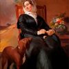 Vintage Old Woman And Dog Diamond Painting