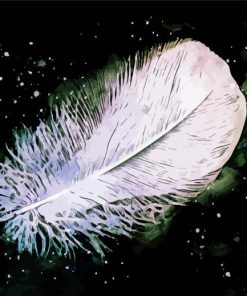 White Feather Diamond Painting