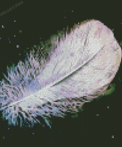 White Feather Diamond Painting