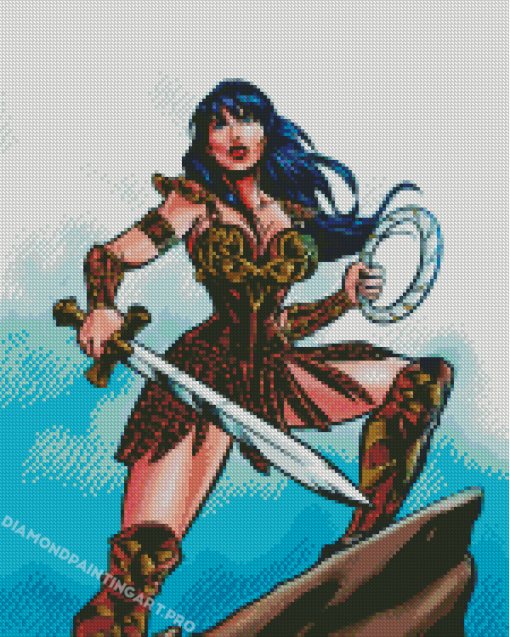 Xena Warrior Princess Cartoon Diamond Painting