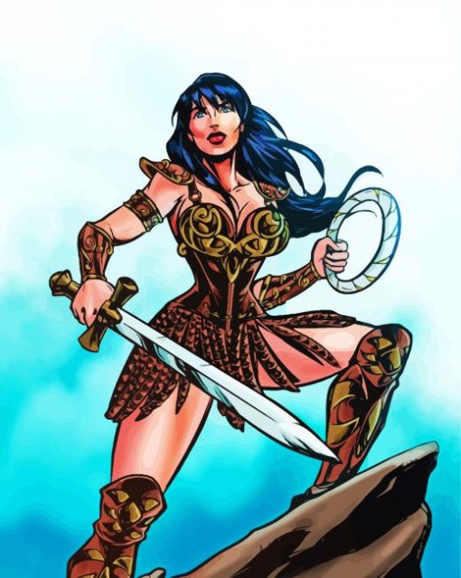 Xena Warrior Princess Cartoon Diamond Painting