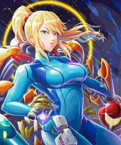 Zero Suit Samus Metroid Zero Mission Diamond Painting