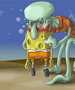 Zombie Squidward Diamond Painting